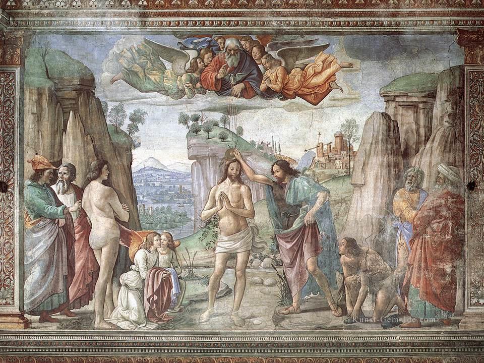 Taufe Christi 1486 Florenz Renaissance Domenico Ghirlandaio Ölgemälde